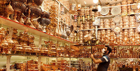 مسیر دسترسی به بازار مسگرهای شیراز