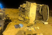 واژگونی اتوبوس اصفهان- تهران