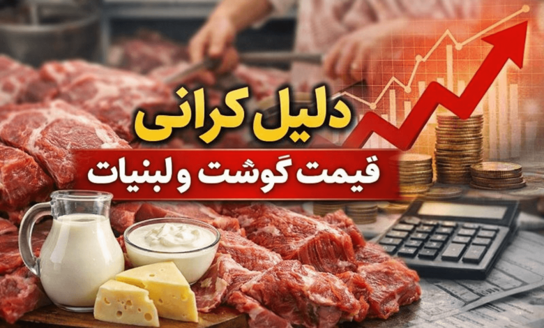 دلیل گرانی قیمت گوشت و لبنیات