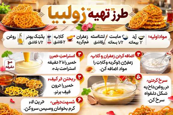 طرز تهیه زولبیا خانگی